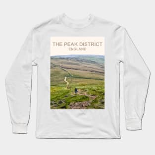 Peak District, Derbyshire. Travel poster Long Sleeve T-Shirt